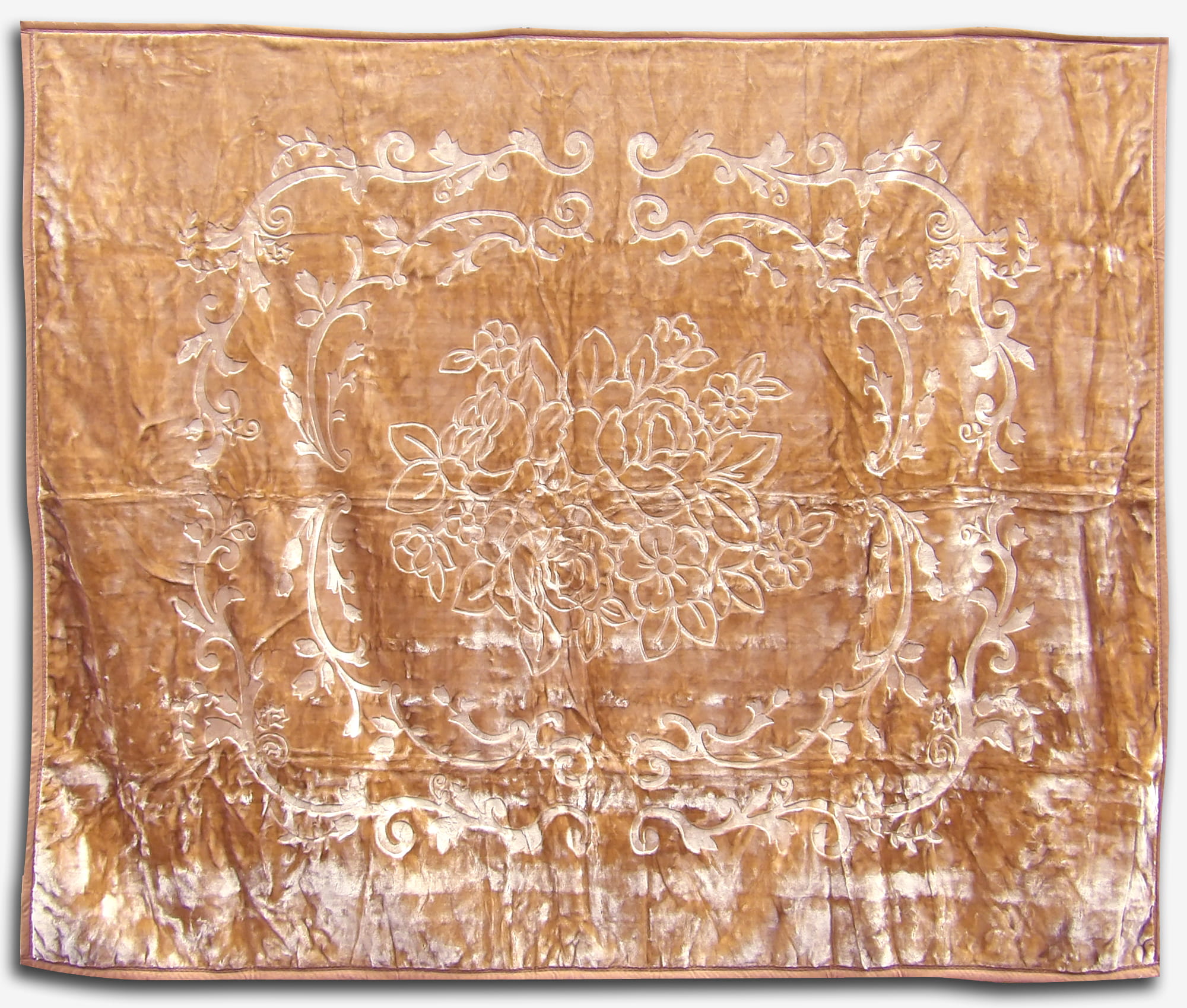 Koc 160X210 - ELWAY - beżowy - tłoczony 
