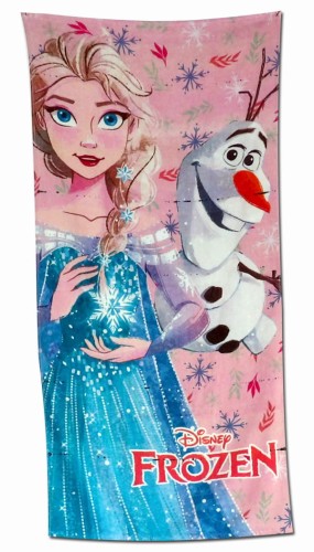 Ręcznik Kąpielowy Kraina Lodu - Elaza i Olaf - 70x140 bawełna 100% frote