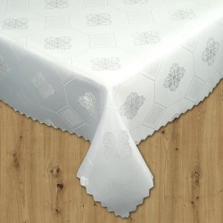 obrus plamoodporny biały na wymiar wzór "Plaster Miodu"