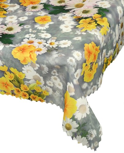 obrus-plamoodporny-na-wymiar-pierwisnek-zolte-i-biale-kwiaty-na-popielatym-tle-widok-na-stole.jpg