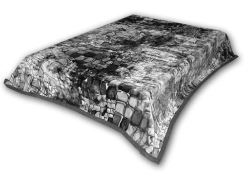 Koc akrylowy 160x200 kostka popielata Elway