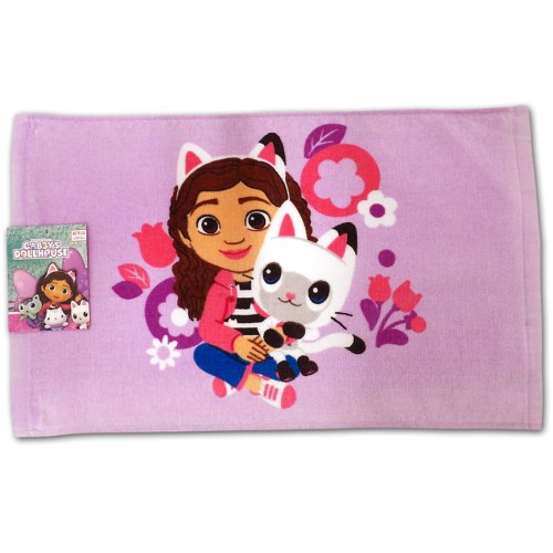 Ręcznik dziecięcy Gabby's Dollhouse 30x50 cm bawełniany, przedszkole, kotki, Panduś Kiciuś
