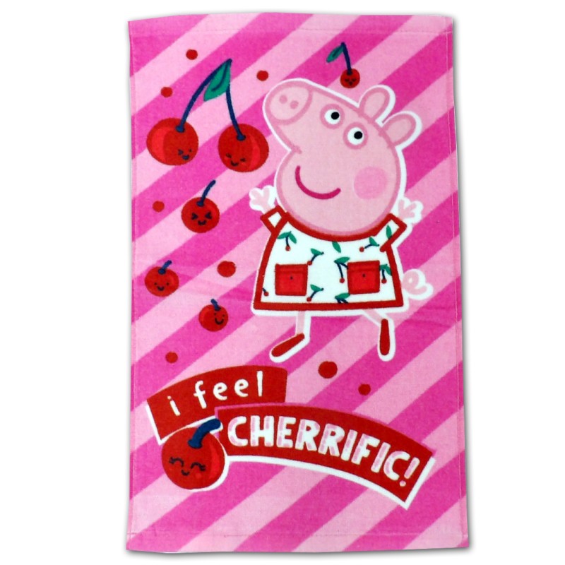 Ręcznik dziecięcy Świnka Peppa Cherrific 30x50cm Bawełna Różowy Wisienki