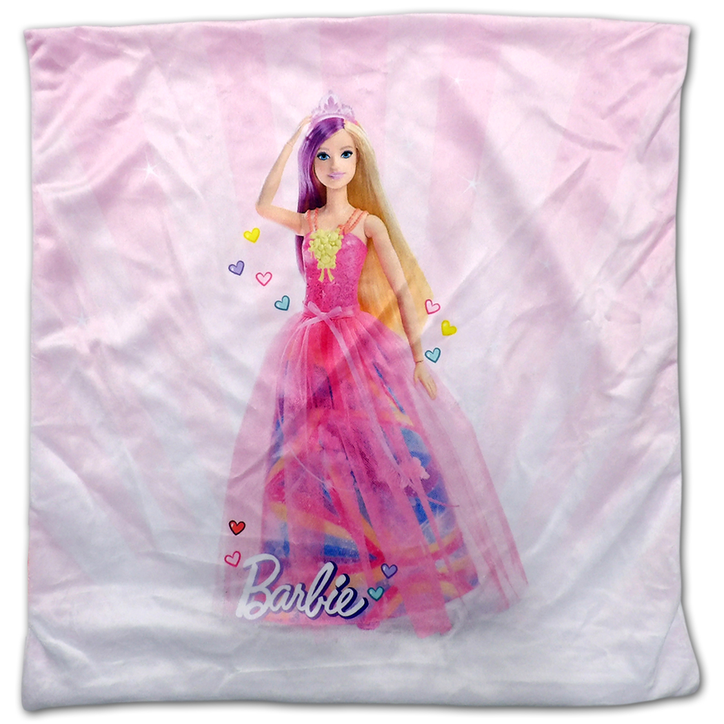 Poszewka Dziecięca Barbie Księżniczka w Różu 40x40 cm Mikrofibra