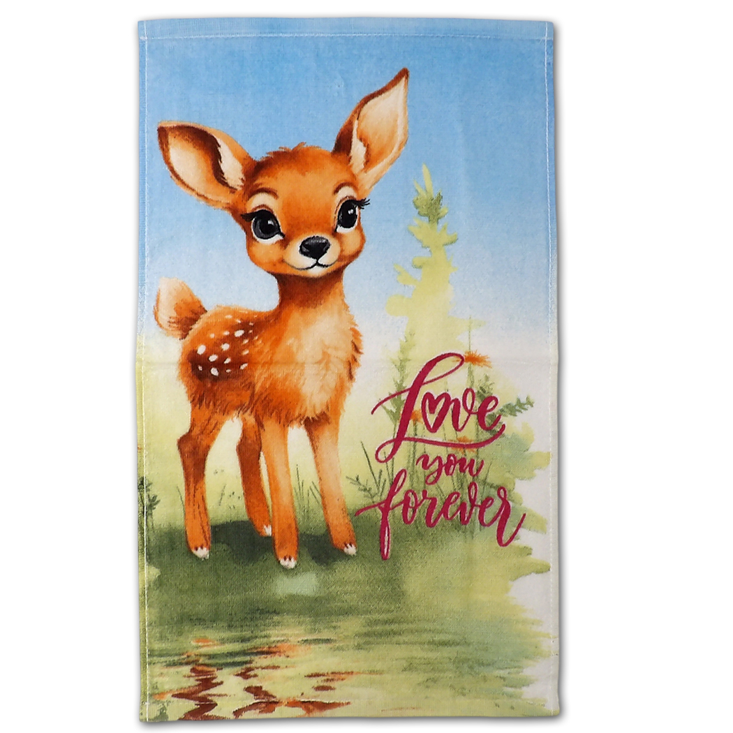 Ręcznik dziecięcy Jelonek Sarenka "Love you forever" 30x50cm Bawełnałna