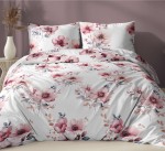 Pościel Satynowa  Różowe Maki 160x200 100% Bawełna - 5081B