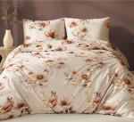 Pościel Satynowa  Różowe Maki 160x200 100% Bawełna - 5081A