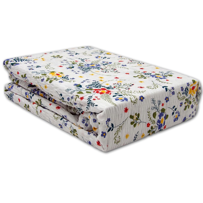 Pościel Kora 160x200 -Kwiatowe bukiety na białym tle 1971