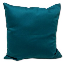 Jednokolorowa poszewka satynowa w kolorze ciemno turkusowym 40x40 na typowego jaśka, 100% bawełna