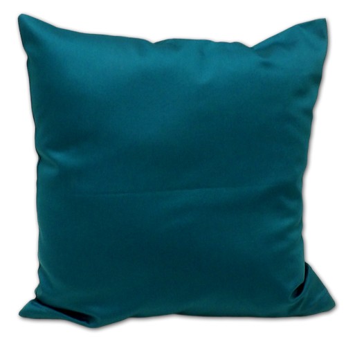 Jednokolorowa poszewka satynowa w kolorze ciemno turkusowym 40x40 na typowego jaśka, 100% bawełna