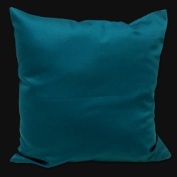 Jednobarwna poszewka satynowa w kolorze ciemno turkusowym 40x40 na typowego jaśka, 100% bawełna