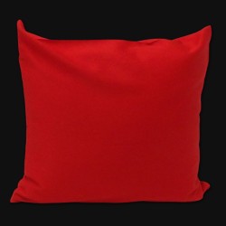 Jednokolorowa poszewka z satyny bawełnianej - czerwona - na jaśka - 40x40 cm zapinana na zamek