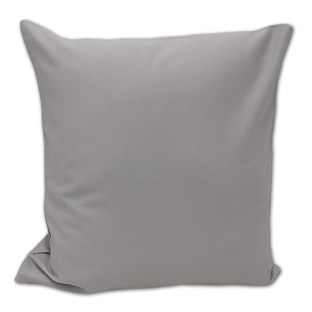 Poszewka jednobarwna satynowa bawełniana 40x40 - Szara -Popielata