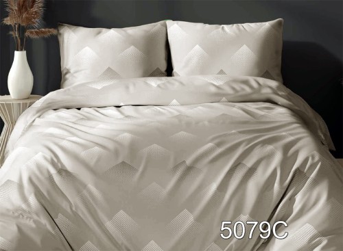 Pościel satynowa popielata wzór 5079C Rozmiar 220x200