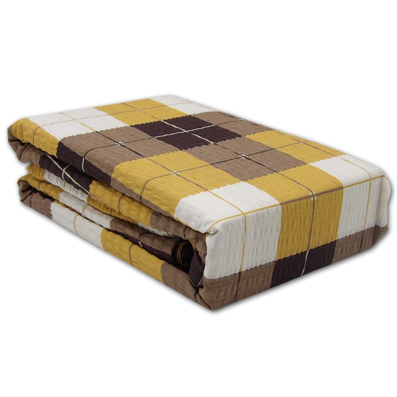 Pościel Kora 160x200 Duża Krata Szkocka w odcieniach brązu -  100% Bawełna 70x80(Gruba Polska Bawełna) 70x80 - 967