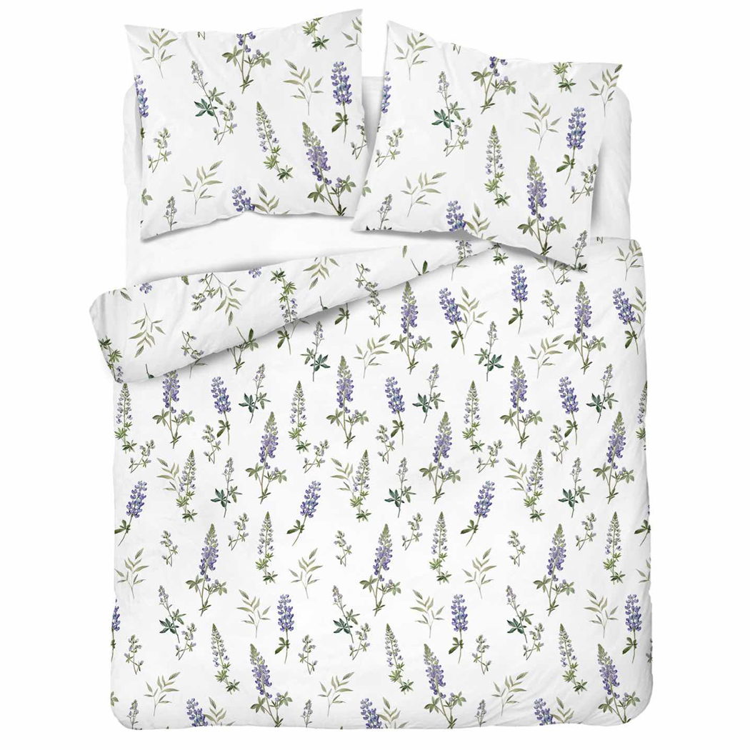 Sielska Pościel Flanelowa 160x200 w Fiołkowe Łubiny - DETEXPOL 5628A
