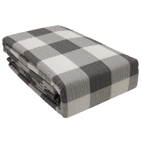Pościel z kory 160x200 złożona, bawełniana, popielata, polski producent, bez prasowania.