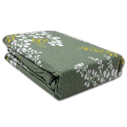 Pościel z kory 160x200 , gałązki  na oliwkowym tle - wzór 1449