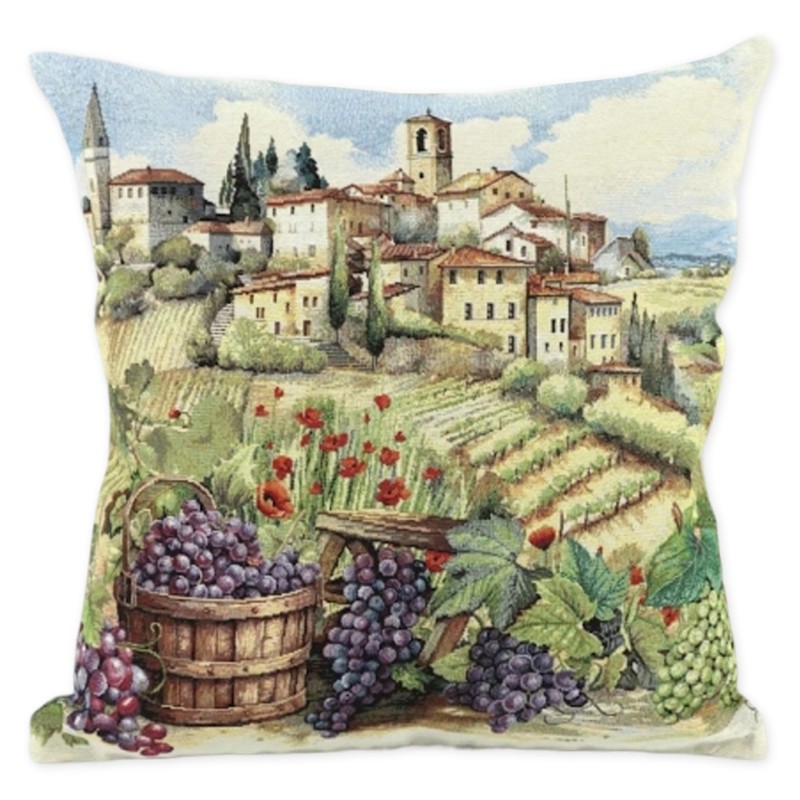 Poszewka gobelinowa Winobranie 45x45