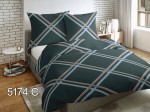 Pościel Satynowa 160x200 wzór 5174C Grafitowa w Dużą Kratę 