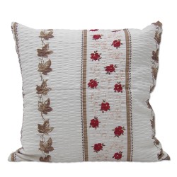 Poszewka na jasiek 40x40 cm z kory , kremowa w bluszcz - 1602