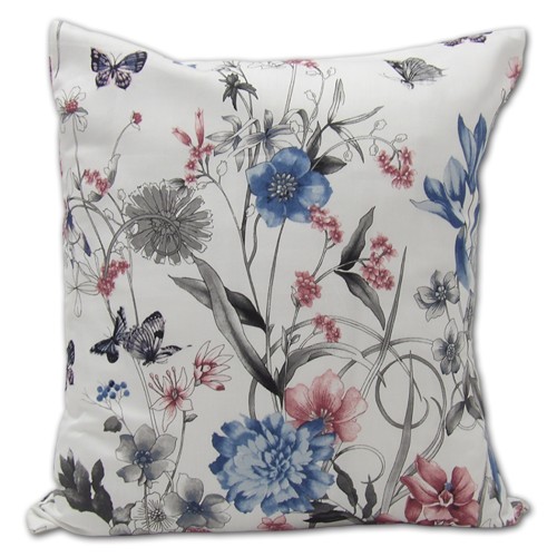 4299D - poszewka satynowa 40x40 w polne kwiaty