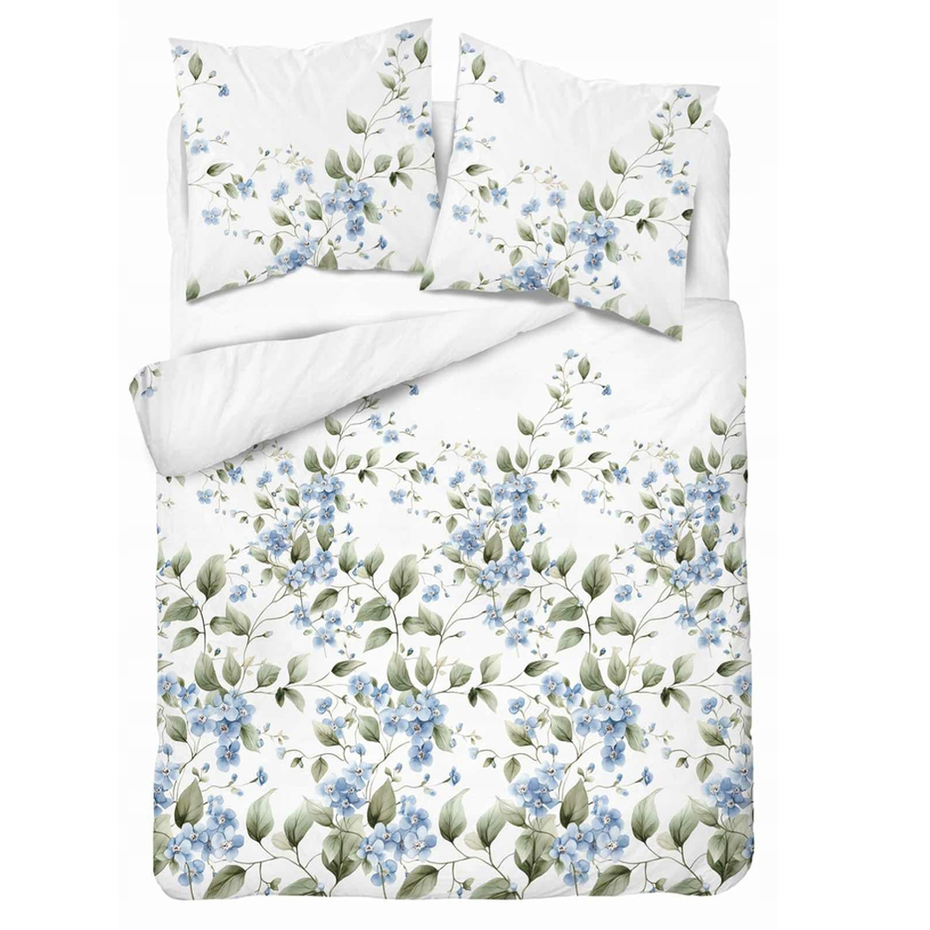 Pościel flanelowa 160x200 w kwiaty - wzór 5666A