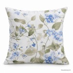 Poszewka bawełniana 40x40 w błekitne kwiaty - 4829B