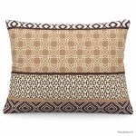 Poszewka bawełniana 50x60 brązowy ornament - 1202