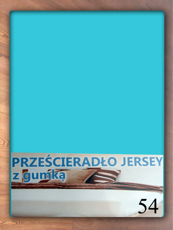 Prześcieradło jersey z gumką 120X200 - kolor 30 - turkusowe
