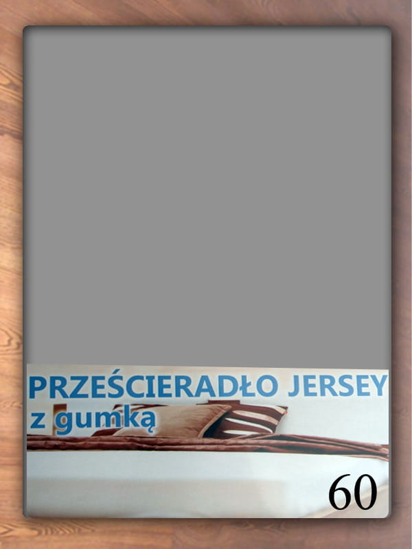 Prześcieradło jersey z gumką 120X200 - kolor 60 - popielate